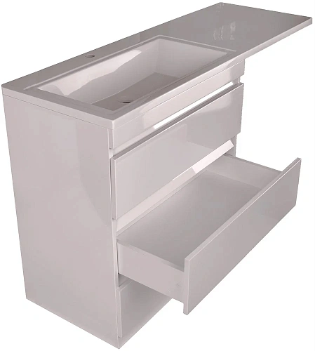 Тумба под раковину Style Line Даллас 130, 3 ящика, Люкс белая СС-00000558 Тумба под раковину Style Line Даллас 130, 3 ящика, Люкс белая СС-00000558
