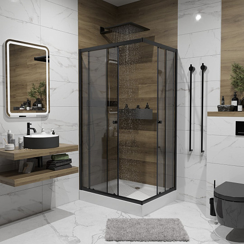 Душевой уголок Niagara Eco NG-118-14QT (1100х800х1950) низкий поддон (13см) стекло тонированное 1181432QT Душевой уголок Niagara Eco NG-118-14QT (1100х800х1950) низкий поддон (13см) стекло тонированное 1181432QT