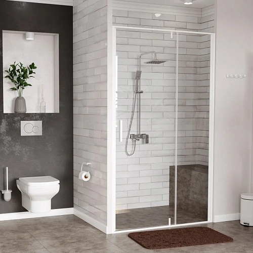 Душевая дверь WasserKRAFT Neime 19P04 белый Душевая дверь WasserKRAFT Neime 19P04 белый