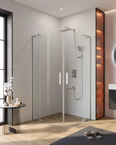 Душевой уголок CEZARES SLIDER-R-2-90/100-C-Cr 90-100x90-100см стекло прозрачное, профиль хром Душевой уголок CEZARES SLIDER-R-2-90/100-C-Cr 90-100x90-100см стекло прозрачное, профиль хром