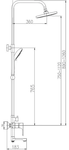 Душевая система Haiba HB2415 Душевая система Haiba HB2415