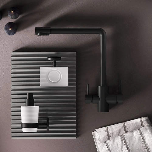 Смеситель для кухни AM.PM X-Joy S F85B05722 с каналом для питьевой воды, черный Смеситель для кухни AM.PM X-Joy S F85B05722 с каналом для питьевой воды, черный