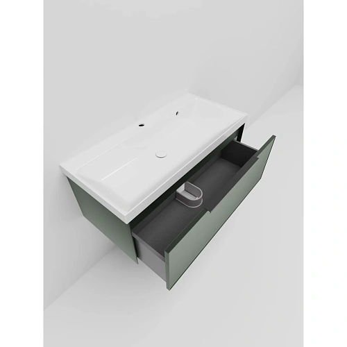 Тумба под раковину La Fenice SIMPLA Grigio 100 FNC-01-SIM-G-100 серо-зеленая Тумба под раковину La Fenice SIMPLA Grigio 100 FNC-01-SIM-G-100 серо-зеленая