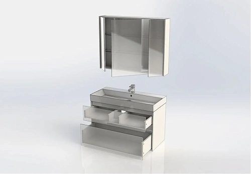 Комплект мебели Aquanet Бруклин 100 белый 00207800 Комплект мебели Aquanet Бруклин 100 белый 00207800