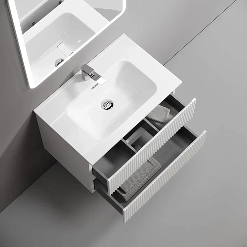 Тумба под раковину Sancos Snob R SNR70W 690х445х500 Bianco, подвесная Тумба под раковину Sancos Snob R SNR70W 690х445х500 Bianco, подвесная