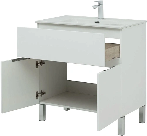 Комплект мебели Aquanet Алвита New 80 1 ящик, 2 дверцы, белый матовый 00274213 Комплект мебели Aquanet Алвита New 80 1 ящик, 2 дверцы, белый матовый 00274213