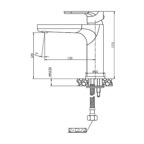 Смеситель для раковины Agger Gorgeous A0202144 черный Смеситель для раковины Agger Gorgeous A0202144 черный