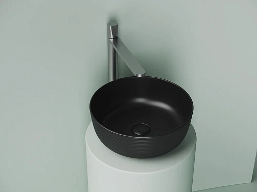 Раковина Ceramica Nova ELEMENT CN6073MB черный матовый накладная Раковина Ceramica Nova ELEMENT CN6073MB черный матовый накладная