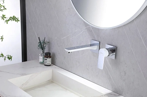 Смеситель для раковины ABBER Weiss Insel AF8082B скрытого монтажа, черный матовый Смеситель для раковины ABBER Weiss Insel AF8082B скрытого монтажа, черный матовый