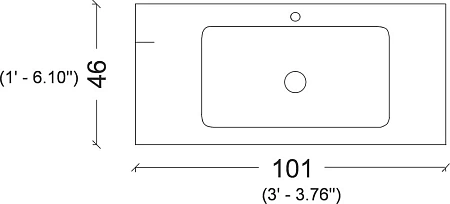 Раковина Armadi Art Vallessi 100 белая керамика глянец, 838-100-WG Раковина Armadi Art Vallessi 100 белая керамика глянец, 838-100-WG
