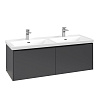 Картинка анонса товара «тумба под раковину villeroy &amp; boch subway 3.0 с подсветкой graphite / graphite c567l1vr»