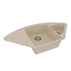 Кухонная мойка Lemark IRKANA 980 врезная угловая из кварцгранита, с крылом, бежевый 9910044 Кухонная мойка Lemark IRKANA 980 врезная угловая из кварцгранита, с крылом, бежевый 9910044