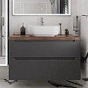 Тумба с раковиной STWORKI Берген 100 серая с темной столешницей, Moduo 50 Square 549582