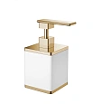 Дозатор жидкого мыла Boheme белый-золото 10969-W-G Дозатор жидкого мыла Boheme белый-золото 10969-W-G