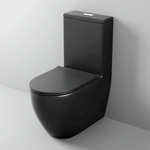 Унитаз напольный Grossman GR-4419BMS (680х375x810) безободковый, черный матовый с крышкой микролифт Унитаз напольный Grossman GR-4419BMS (680х375x810) безободковый, черный матовый с крышкой микролифт