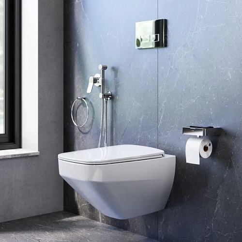 Комплект унитаза AM.PM Inspire 2.0 CK50GD с инсталляцией, сиденьем микролифт, клавишей хром, гигиеническим душем и аксессуарами Комплект унитаза AM.PM Inspire 2.0 CK50GD с инсталляцией, сиденьем микролифт, клавишей хром, гигиеническим душем и аксессуарами