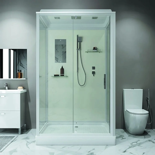 Душевая кабина Niagara Standart ST100/80/15Q (100х80х215) прямоугольник, поддон 15см, распашная, проф.белый Душевая кабина Niagara Standart ST100/80/15Q (100х80х215) прямоугольник, поддон 15см, распашная, проф.белый