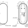 Зеркало Cersanit ECLIPSE (A64151) 50x122 с подсветкой овальное в черной рамке 64151 Зеркало Cersanit ECLIPSE (A64151) 50x122 с подсветкой овальное в черной рамке 64151