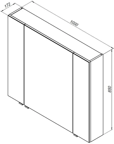 Зеркальный шкаф Aquanet Алвита New 100 Серый 00277544 Зеркальный шкаф Aquanet Алвита New 100 Серый 00277544