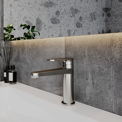 Смеситель для раковины AQUAme Novara AQM6910GM металл Смеситель для раковины AQUAme Novara AQM6910GM металл