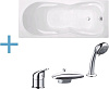 Картинка анонса товара «акриловая ванна aquanet viola 180x75 (каркас + смеситель aquanet practic 2 af111-63b) 00204047 + 00204048 + 00216780»