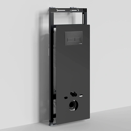 Инсталляция для унитаза WasserKRAFT Salm 27TLT.010.ME.BL.MB03 с клавишей смыва черный Инсталляция для унитаза WasserKRAFT Salm 27TLT.010.ME.BL.MB03 с клавишей смыва черный