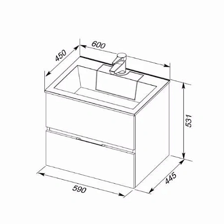 Раковина Aquanet Фортуна 60 00181907 Раковина Aquanet Фортуна 60 00181907