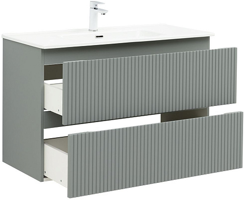 Тумба под раковину Aquanet Джейн Flat 100 мисти грин 00335436 подвесная Тумба под раковину Aquanet Джейн Flat 100 мисти грин 00335436 подвесная