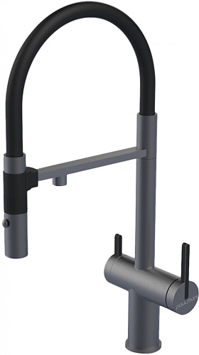 Смеситель для кухни Paulmark Gravity вороненая сталь Gr213888-GM Смеситель для кухни Paulmark Gravity вороненая сталь Gr213888-GM