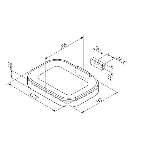 Мыльница AM.PM Func A8F34222 стеклянная черный Мыльница AM.PM Func A8F34222 стеклянная черный
