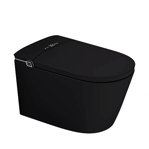Унитаз SMART ABBER Bequem AC1121SMB подвесной, электронный с функцией биде, черный матовый Унитаз SMART ABBER Bequem AC1121SMB подвесной, электронный с функцией биде, черный матовый