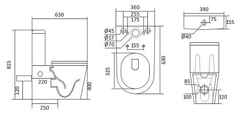 Унитаз напольный Aquatek ЕВРОПА AQ2903-00 630x390x825 безободковый с бачком тонкое сиденье Унитаз напольный Aquatek ЕВРОПА AQ2903-00 630x390x825 безободковый с бачком тонкое сиденье