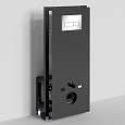Детальная картинка товара «инсталляция для унитаза wasserkraft glan 66tlt.010.me.bl.bn03 с клавишей смыва никель»