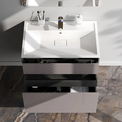 Тумба под раковину AM.PM Inspire V2.0 M50AFHX0803EGM подвесная, 80 см, push-to-open, элегантный Тумба под раковину AM.PM Inspire V2.0 M50AFHX0803EGM подвесная, 80 см, push-to-open, элегантный
