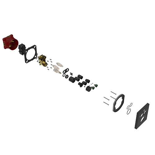 Смеситель для душа Vincea VSCV-321T-MMB двухфункциональный, термостатический, черный Смеситель для душа Vincea VSCV-321T-MMB двухфункциональный, термостатический, черный