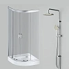 Душевой уголок AM.PM Gem 100 с поддоном + душ система AM.PM Gem 20609 Душевой уголок AM.PM Gem 100 с поддоном + душ система AM.PM Gem 20609