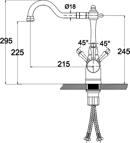Смеситель для кухни Kaiser King 77044-3 Смеситель для кухни Kaiser King 77044-3