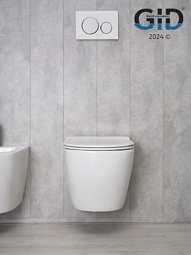 Унитаз подвесной Gid Tr2198 61107Y белый 49x36x35.5 с крышкой микролифт Унитаз подвесной Gid Tr2198 61107Y белый 49x36x35.5 с крышкой микролифт