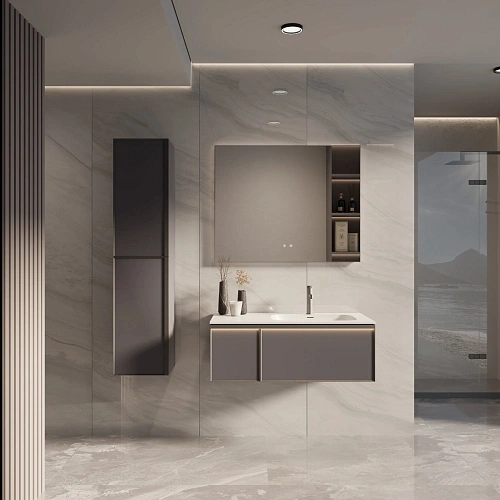 Тумба под раковину Vincea Elise 1000 VMC-4EL100MG-R подвесная, правая, серый матовый Тумба под раковину Vincea Elise 1000 VMC-4EL100MG-R подвесная, правая, серый матовый