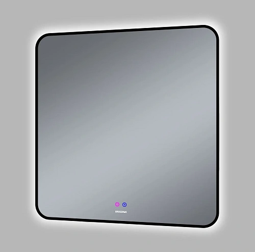 Зеркало GROSSMAN ELEGANS-норма BLACK (800x800x45) LED с сенсорным выключателем и подогревом 1780802 Зеркало GROSSMAN ELEGANS-норма BLACK (800x800x45) LED с сенсорным выключателем и подогревом 1780802