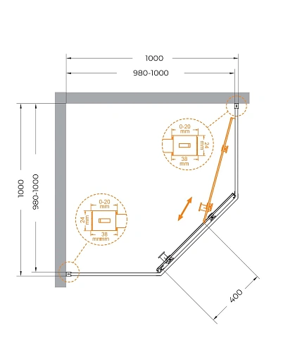 Душевой уголок CEZARES RELAX-304-P-1-100-C-BORO 100x100см стекло прозрачное, профиль брашированное золото Душевой уголок CEZARES RELAX-304-P-1-100-C-BORO 100x100см стекло прозрачное, профиль брашированное золото