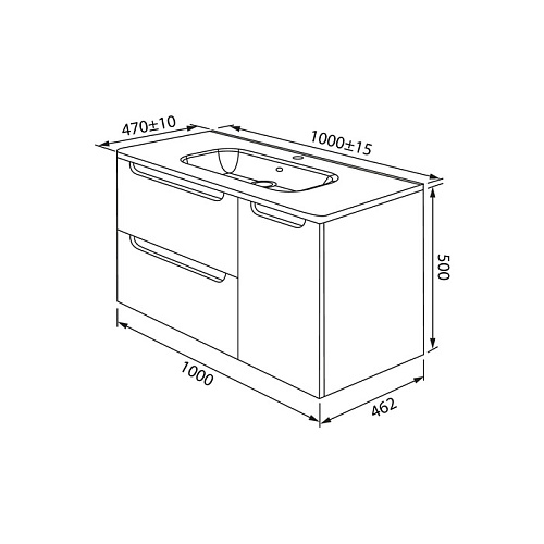Тумба с раковиной IDDIS Edifice (EDI10C0i95K) подвесная, 100 см, капучино Тумба с раковиной IDDIS Edifice (EDI10C0i95K) подвесная, 100 см, капучино