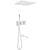Душевая система ABBER Daheim AF8254W скрытого монтажа с изливом, термостат, белая матовая