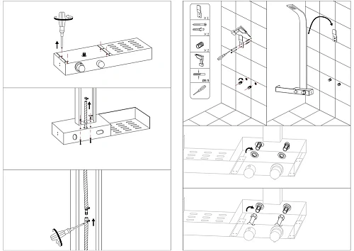 Душевая система Taliente TS1301 130x50см, черный TA-G-TS1301B Душевая система Taliente TS1301 130x50см, черный TA-G-TS1301B