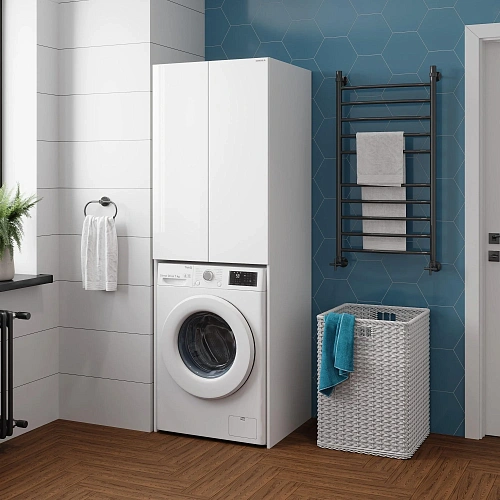 Шкаф Onika Милтон 67 см 306702 напольный, белый, для стиральной машины, разборный Шкаф Onika Милтон 67 см 306702 напольный, белый, для стиральной машины, разборный