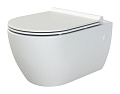 Унитаз подвесной Boheme Bianca 963 матовый белый с крышкой Унитаз подвесной Boheme Bianca 963 матовый белый с крышкой