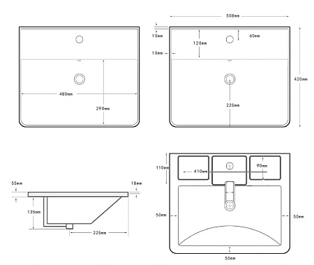 Раковина Aquanet Ирис-Т 50 00346263 белая Раковина Aquanet Ирис-Т 50 00346263 белая