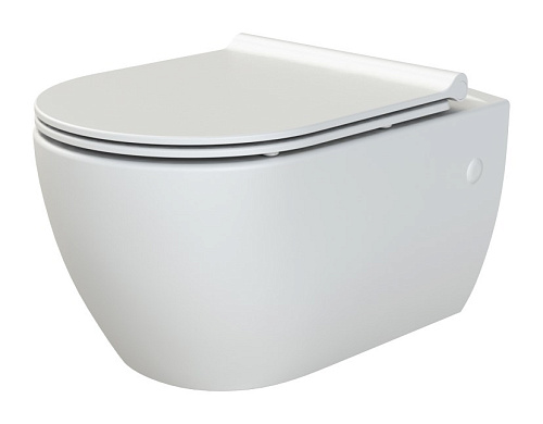 Унитаз подвесной Boheme Bianca 963 матовый белый с крышкой Унитаз подвесной Boheme Bianca 963 матовый белый с крышкой