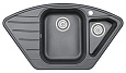 Кухонная мойка Granula 9101, ШВАРЦ (чёрный металлик) кухонная мойка, кварц 900х520 Кухонная мойка Granula 9101, ШВАРЦ (чёрный металлик) кухонная мойка, кварц 900х520