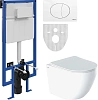 Комплект STWORKI Унитаз подвесной IDDIS Blanco BLARDSEi25 безободковый + Система инсталляции для уни 555386